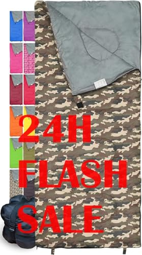REVALCAMP Sleeping Bag Indoor & Outdoor Use - Navy Seal Style Camouflage. Great for Kids, Boys, Girls, Teens & Adults. Ultralight and Compact Bags are Perfect for Hiking, Backpacking & Camping