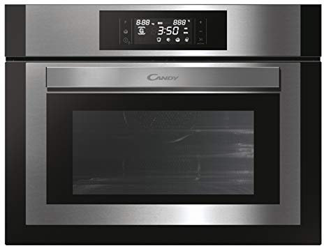 Candy MEC440TXNE - Horno microondas combinado con 2 grill, 44 litros, 17 funciones, display digital táctil, 3350 W, acero inoxidable, negro