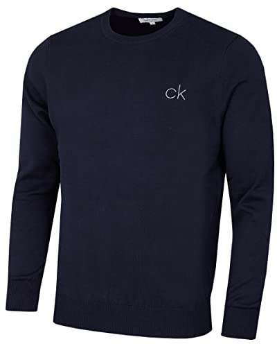 Calvin Klein Maglione Golf Uomo Durevole e Girocollo - Marina - XL