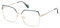 MAX&Co. Brillengestell (Model MO509732A54) für Damen, Rechteckig, gefertigt aus Metall (inklusive Brillentasche)