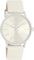 Oozoo - Timepieces Damen Uhr in beige/Silver | Armbanduhr Damen mit Lederarmband | Moderne Uhr für Frauen | Edle Analog Damenuhr in rund C11371 (36mm Gehäuse)