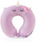 Aurasky Nackenkissen Kinder Memory Foam Nackenstütze, Cartoon Tier Nackenhörnchen Erwachsene, 30 x 26cm Reisekissen U-förmiges Nackenstützkissen für Auto Flugzeug Zug Büro Heim(Lila)