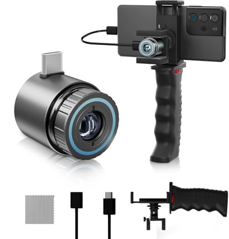 MiLESEEY TNV30 Handheld Wärmebildkamera Jagd, mit 384x288(50Hz) Wärmebildobjektiv und Fotos und Videos aufnehmen, OLED Anzeige mit 8X Zoom für jeden Forscher (25mm)