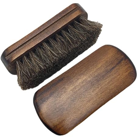 Juego de cepillos para pulir zapatos: herramienta amortiguadora de brillo de crin, aplicador de limpieza de cuero, cepillo para el cuidado de acabado suave, pulidor suave para eliminar el polvo | Kit