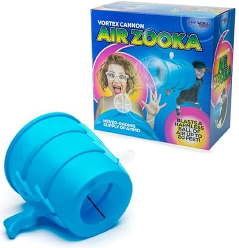 Funtime Gifts AIR ZOOKA - Divertente giocattolo Air Blaster per bambini e adulti, fa esplodere una palla d'aria innocua fino a 6 metri, fornitura senza fine di munizioni, gioco interno ed esterno