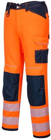Portwest PW340 PW3 arbetsbyxor, hög synlighet