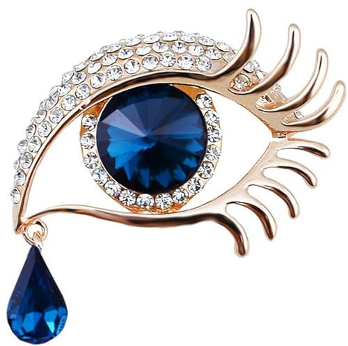 Broche élégante en forme d'étoile avec cristaux et larmes d'ange en cristal pour filles - Cadeau d'anniversaire, de mariage, de Noël