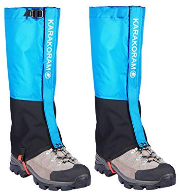 Gamaschen Wasserdicht Wandern Breathable Leg Guards Gaiter for Outdoor Regengamaschen Fahrrad Climbing Trekking Snow Hiking (Blau, L(44-46))