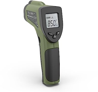 Gozney Infrared Thermometer - Built-In Laser Thermometer with LED Screen - 9V Battery Included - Celsius and Fahrenheit - Pizza Oven Accessories