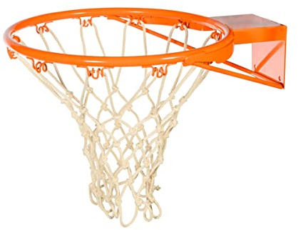 Wip Sport - Canestro Professionale da Basket Rinforzato (7.5kg) in Acciaio Verniciato, 45 cm di diametro, 100% Made In Italy (Rete Inclusa)