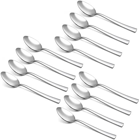 Kaffeelöffel 12 Stück, Joyfair Edelstahl Teelöffel Dessertlöffel Set, 13,6 cm Espressolöffel Klein Löffel, Mokkalöffel Set für Tee Kaffee Kaltgetränk Desserts Milchshake, Spülmaschinenfest