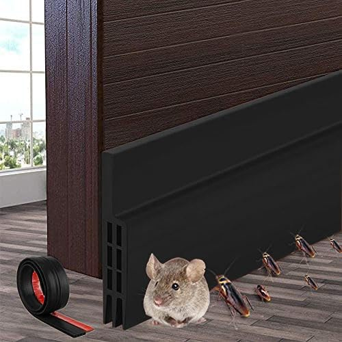 Nastro sigillante per porte, esclusione di correnti d'aria contro gli insetti Guarnizione di ricambio Bloccatore resistente alle intemperie Guarnizione acustica Tappo per porte in silicone Nero 1M