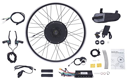 SABUIDDS 28 tum & 29 tum elcykelkonverteringssats 1 000 watt cykelmotorsats, elektrisk bakhjul, borstlös, navmotor, sats, elektrisk cykel, konverteringssats med LCD-display (för HL Plus 48 V 13 Ah