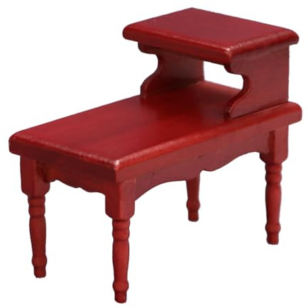 ibasenice Mobilier Miniature 1:12 Table Basse Double Couche Mini Meuble pour Maison De Poupée Décoration Artistique Et Jouet Enfant