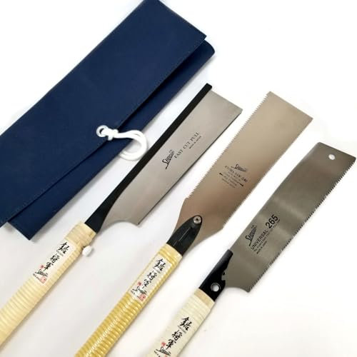 Satz von 3 japanischen Sägen Classic mit Tasche Shogun