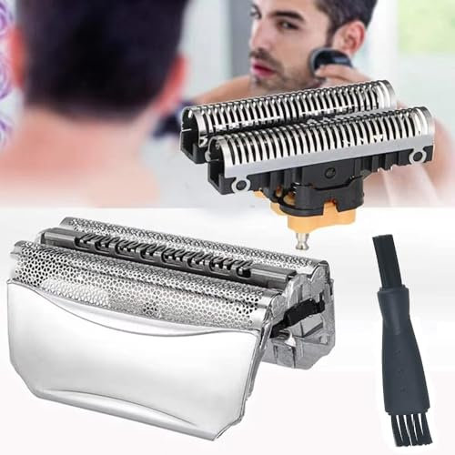 BAAQII 51S Ersatzklinge + Scherkopf für Braun Series 5 8000 Shaver 5643 5758 8970 Rasiernetz, Ersatz-Scherkopf-Zubehör