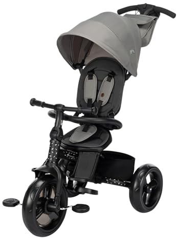 Bebeconfort Windy, Triciclo Evolutivo con Manillar para Padres, 10M-4A, 0-25 kg, Ajustable al Niño, Asiento Cómodo y Reversible, Capota Protectora, Plegado Compacto, Bicicleta Infantil, Tinted Stone