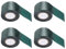 sourcing map 4pcs Artificial Grass Tape 2 x 16.4 ft Double-Sided Carpet Artificial Turf Rolls Seam Tape Extra Strong Self-Adhesive Turf Tape for Lawn Garden Carpet Connecting Outdoor, Green