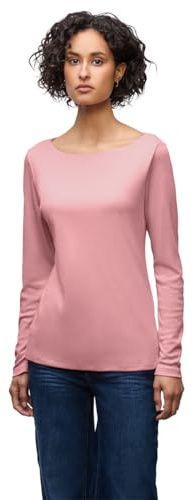 Street One 3228737 T-Shirt Basique à Manches Longues, Rose poudré, 44 Femme