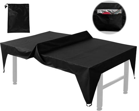 Deuson Cubierta para mesa de ping pong, cubierta para mesa de ping pong, cubierta de mesa para exteriores resistente a la intemperie, lona Oxford 210D con bolsa de almacenamiento, 280 x 153 x 73 cm