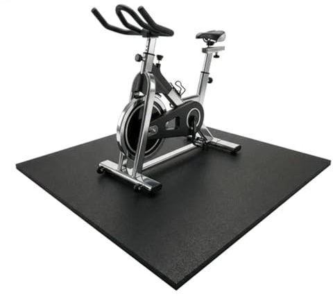 Floordirekt Tapis de protection du sol - 100 x 100 cm - 10 mm - Tapis de sport, tapis de gymnastique, tapis de fitness, tapis de gymnastique, tapis d'entraînement en caoutchouc, tapis de yoga, fitness