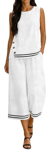Tuta da jogging da donna, a maniche lunghe, maglia a maniche lunghe, pantaloni a gamba larga, set per la casa, abbigliamento Tai-Chi, O bianco., L