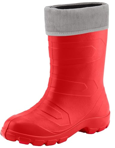 Ladeheid Botas de Agua Antideslizantes en EVA Mujer LALMG879(Rojo88/Gris, 38 EU)