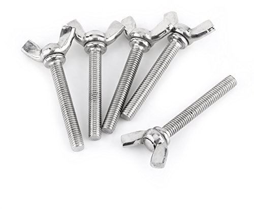 Tornillo de máquina M5, tornillo de ala con acero inoxidable 304, tornillos de mariposa de mariposa, pernos, perno de ala, sujetador de máquina para accesorio de herramienta de reparación (M5 * 40 mm)