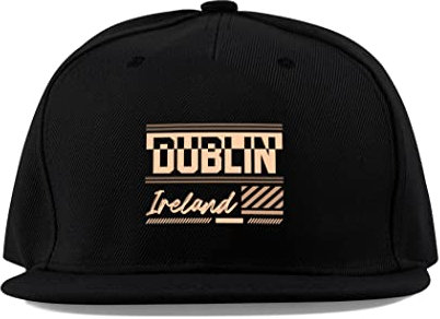 Maikomanija Casquette de baseball Dublin Irlande Capital City en coton visière plate Fullcap casquette de baseball unisexe sport respirant, Noir , taille unique
