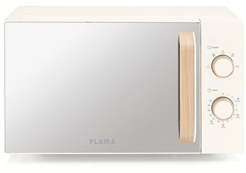 Micro-ondes FLAMA 1831FL, 20L, 700W, S/Gril, Verre/Crème