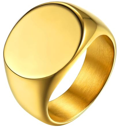 MAGIIE Smycken rostfritt stål ring sigillring bandring för män män, svart agat ring män, ring modesmycke kopparnickel geometrisk ring, Rostfritt stål, Ingen ädelsten