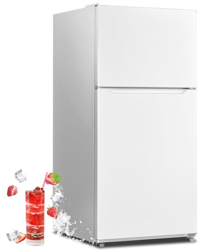 Smad Top Freezer Refrigerator, 20.5 Cu.ft Double Door Full Size Refrigerators with Freezer 30, Frost Free Apartment Size Kitchen Fridge, Reversible Door, For Home, Office, LED Light, White