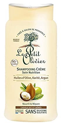 Shampooing Crème Le Petit Olivier - Précieux mélange olive, karité, argan - Réparateur hydratant pour cheveux secs - 250ml - Le Lot De 3