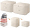MOFELON 2 Stück Ultra Platz Sparender Selbstkomprimierender Organizer, Komprimierender Beutel, Große Kompressions Aufbewahrungstasche for Bettdecken Decken Kleidung(Beige,L+L,52x42x30CM)