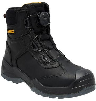 DEWALT Richardson Men's Nubuck Leather, Wide Fitting, BOA Fastener, Steel Toe Safety Work Boot, Black, UK9