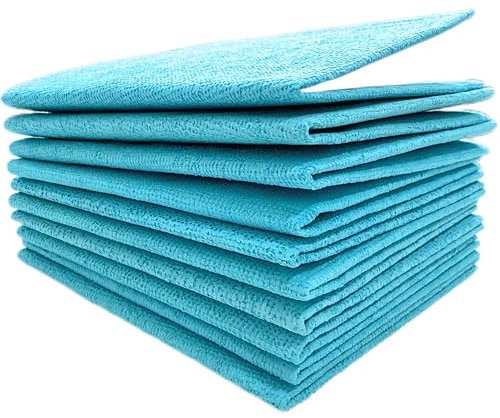 Clim Profesional 10 Paño de Limpieza Mágico Cristales y Espejos. Limpia Sólo con Agua. Bayetas PVA de Microfibra Prensada de 35x35CM. Limpia sin Huellas Sólo con Mojar para Cocinas, Automóvil, Muebles