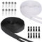Endlosreißverschluss Mit Zipper，2 Stk 5mm 10m Lang Nylon Reissverschluss Reparatur Set Schwarz Und Weiß Mit 20 Metall Reißverschlusszügen Für Bettwäsche Jacke Kleidung Tasche Gepäck Bettzug Zelt