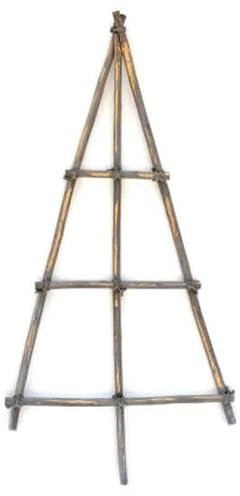 HARDWAREXCHANGE - Echelle décorative 40x80 x 3cm en Fibre végétale Grise Lot de 3 pièces