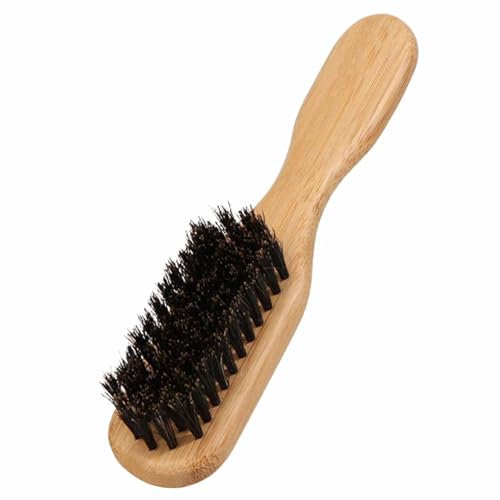 Brosse à barbe en poils de sanglier | Brosse à moustache pour homme | Peigne à barbe en poils de sanglier | Peigne à moustache de voyage | Brosse à moustache, brosse à barbe, outil de toilettage pour