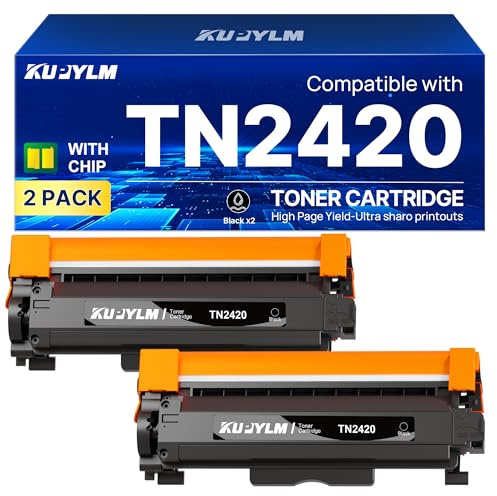 KUPYLM TN2420 TN 2420 Toner MFC-L2710DW MFC-L2710DN HL-L2310D (2 Nero)
