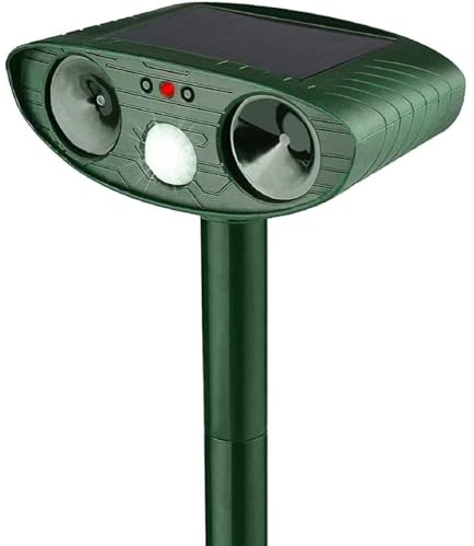 Katzenschreck Ultraschall, Solar Tiervertreiber Katzenabwehr Wasserdicht, Ultraschall Abwehrmittel Hundeschreck Marderschreck mit Bewegungsmelder für Katzen, Hunde, Mäuse,Vögel, Marder