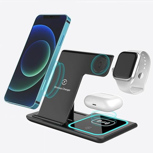 4-i-1 induktionsladdare, hopfällbar och kompakt trådlös laddningsstation för Galaxy S25/S24 Ultra/S23, Galaxy Z Fold/Flip, Galaxy Watch 8/7/6/5, Galaxy Buds3 Pro/2