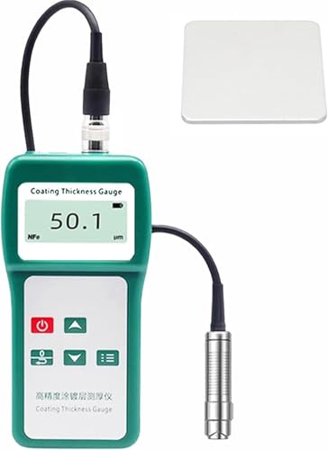 Coating Thickness Gauge, Paint Depth Tester, Range 0-1500 Um, With Fe/NFe Probe, LCD Display, Single/Continuous Measurement, For Steel And Aluminum Metals