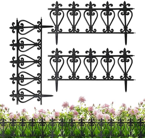 Borde de Jardín | Set de 3 Unidades de Valla Decorativa para Parterre - Protector de Parterre | para Jardín, Patio Trasero, Entrada, Parque, Terraza