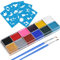 URAQT Visage Corps Peinture, Palette de Maquillage pour Enfants, 12 Couleurs Peinture à L'huile Professionnelle Flash Tatouage Maquillage Palette, Sûr, Non Toxique, Pour Halloween, Noël, Soirées