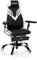 hjh OFFICE 652414 Gaming Stuhl GENIDIA Elite PRO PU Schwarz/Weiß Bürosessel ergonomisch mit Fußablage, Armlehnen klappbar