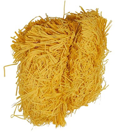 500 G Geschenkfüllmaterial Bast, Recycelbares Papierschnitzel, Graskorb, Geschenkfüller aus Papierschnipsel für Partygeschenkfüller, Weihnachtsgeschenkverpackung (Gelb)