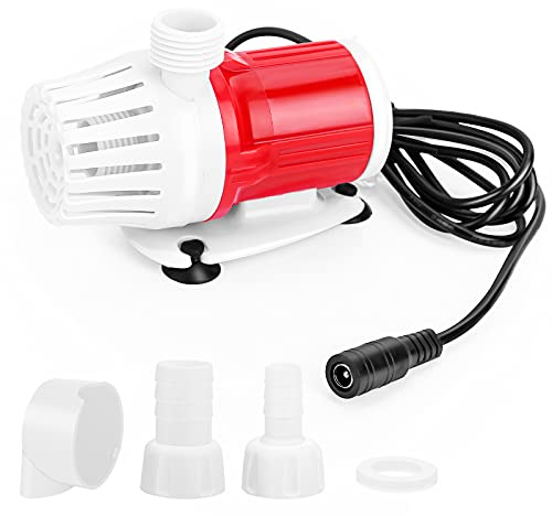 DC12V Bomba sumergible 1200L/H Bomba de agua portátil para acuarios 20W bombas de alto flujo, conversión de frecuencia, bomba de corriente continua sin escobillas, bomba de anfibios
