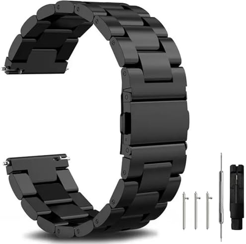 Nixiamy Bracelets de Montre en Métal Acier inoxydable 16mm 18mm 20mm 22mm 24mm Libération Rapide Bracelet métallique en Bracelet de Remplacement de Montre Intelligent pour Femme Homme