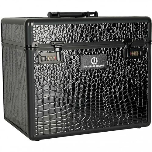 RL24 - Putzbox IRHShiny Imperial Riding – Schwarz Croco – 38 x 28 x 32 cm